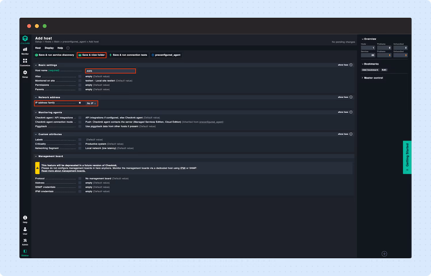 Adding an AWS host to Checkmk 03