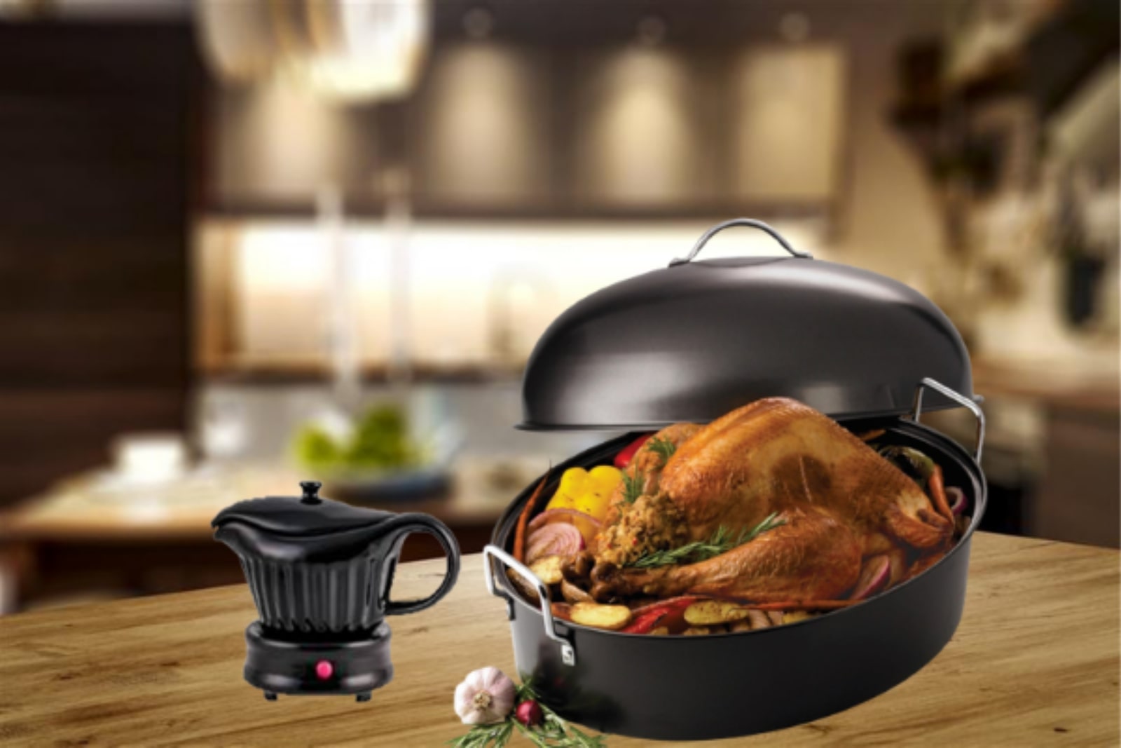electric gravy boat and turkey roaster