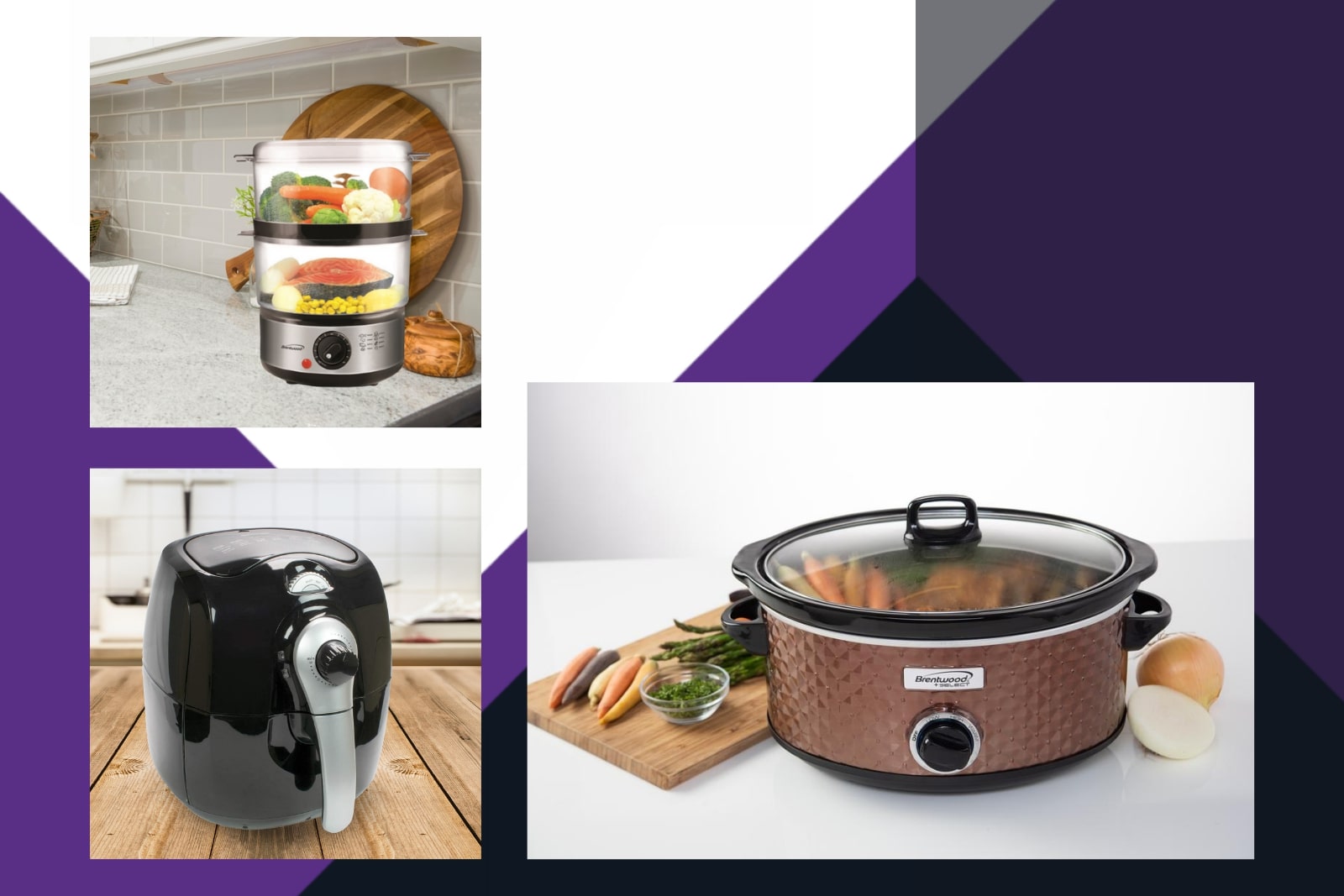 steamer, air fryer and slow cooker