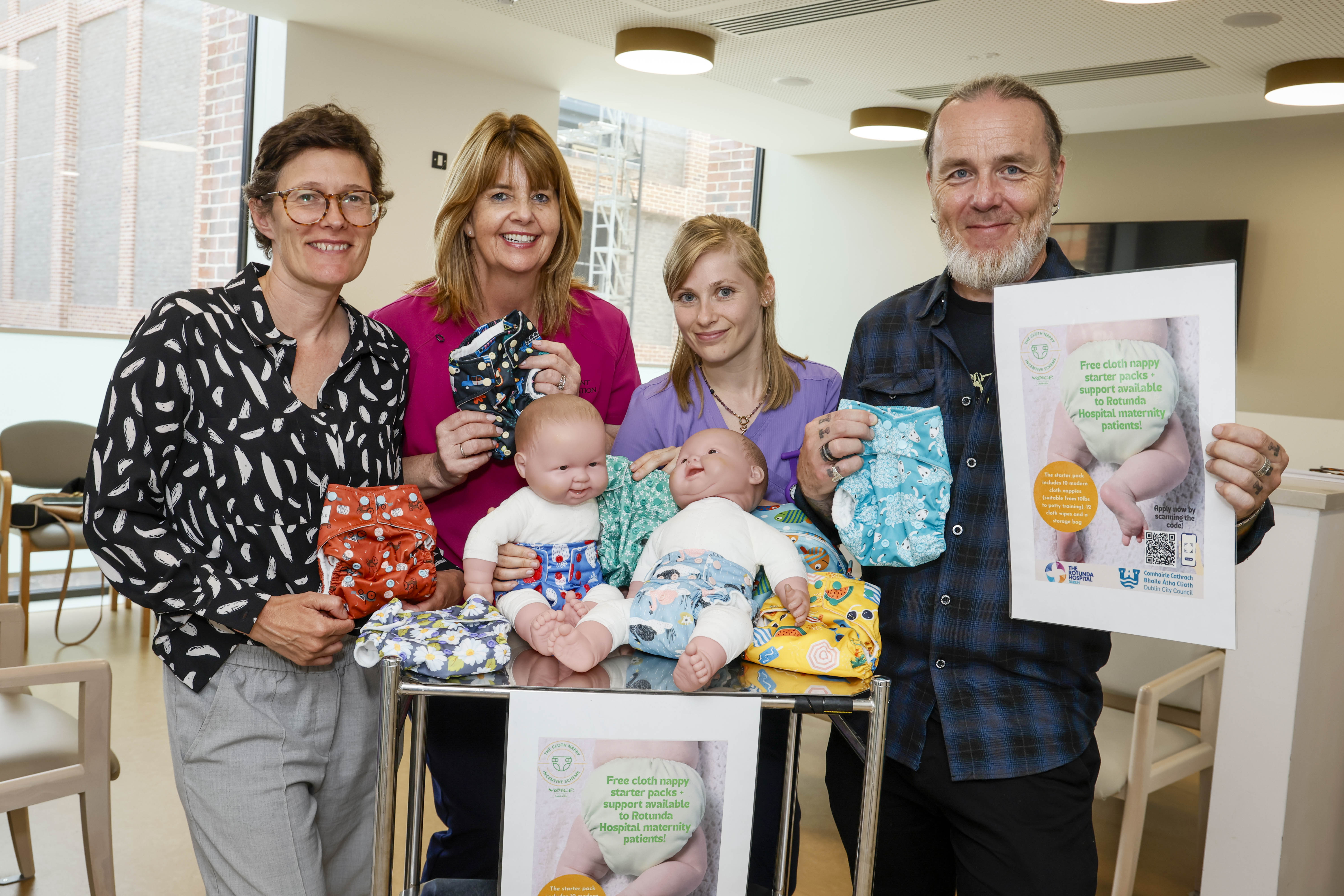 This month the Cloth Nappy Incentive Scheme launched in the Rotunda Hospital