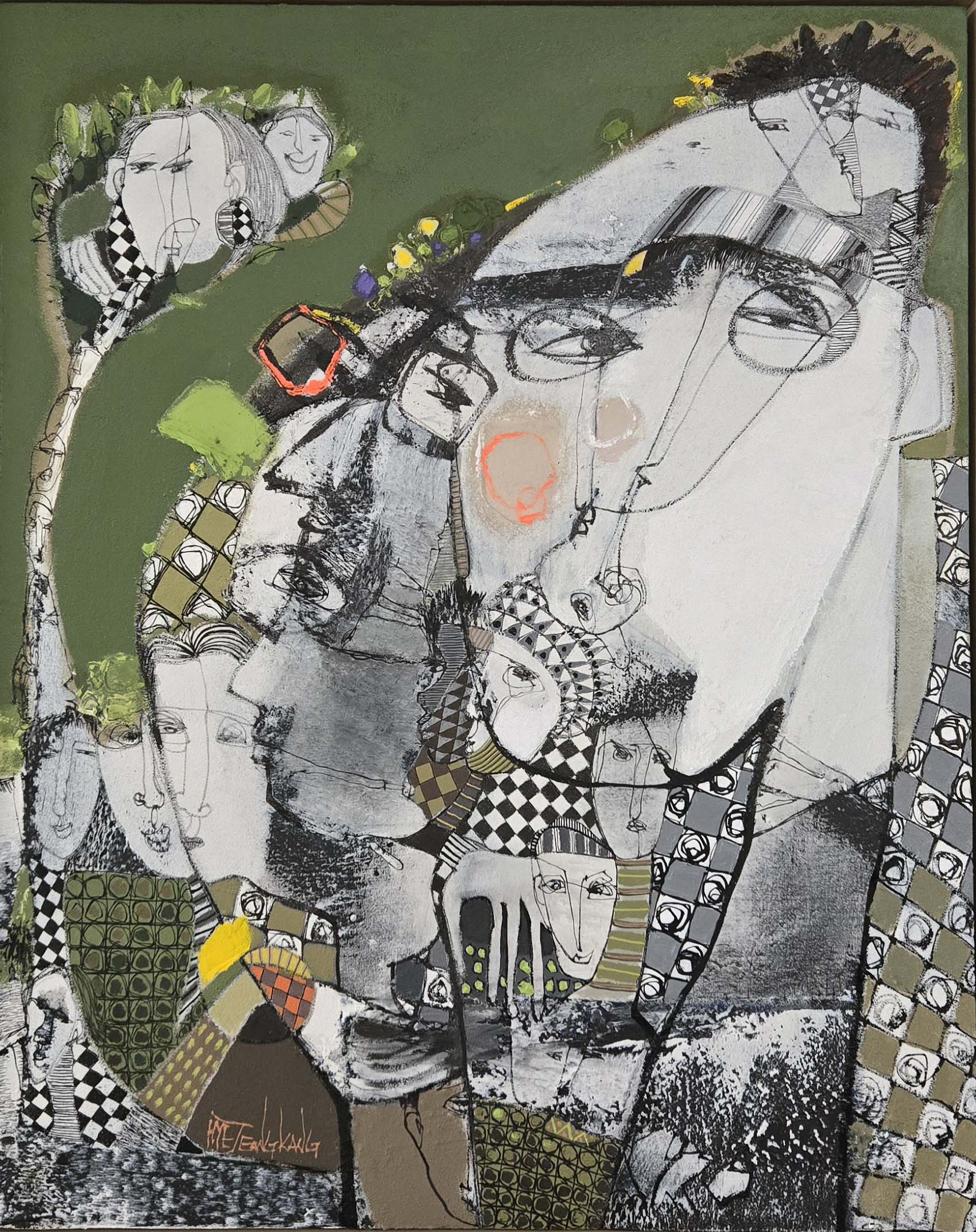 People grow through People 사람은 사람으로큰다︱91.0×72.7cm, Mixed media on canvas︱2026