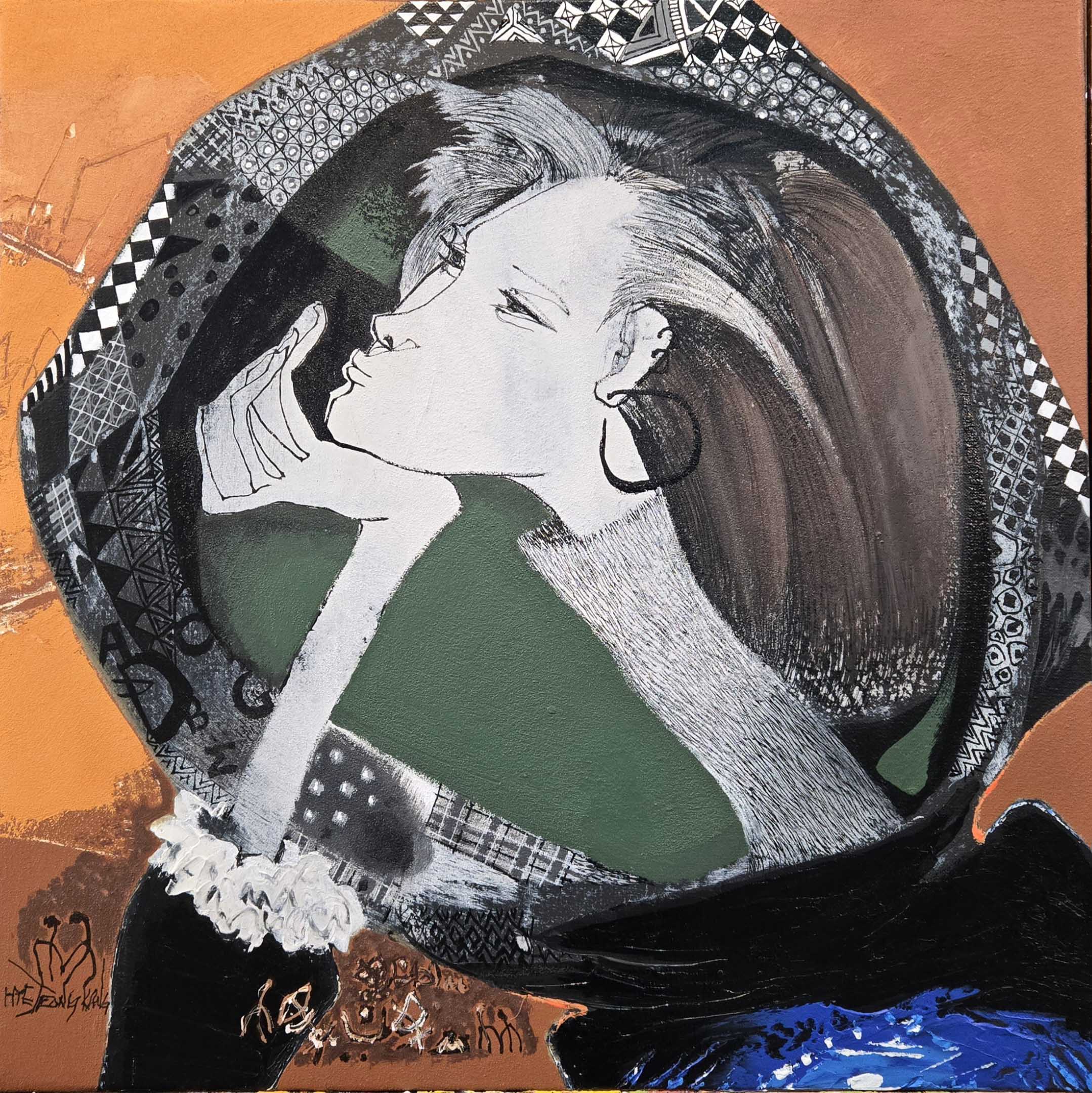 Girl's dream 소녀의 꿈︱60.6×60.6cm, Mixed media on canvas︱2026