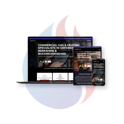 Heritage website on laptop and tablet and mobile
