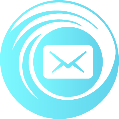 Wave crashing over email icon