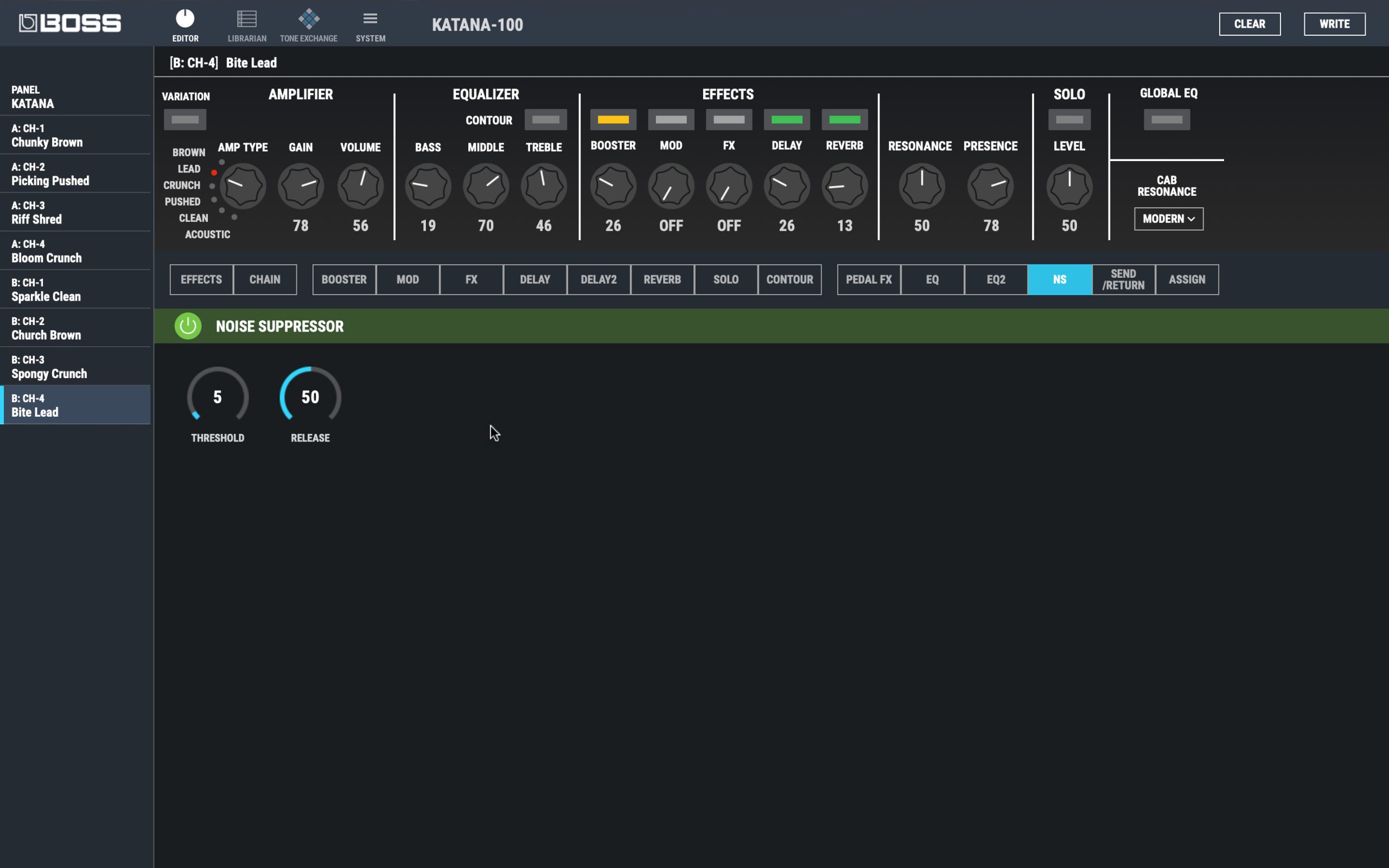 BOSS Tone Studio y Katana