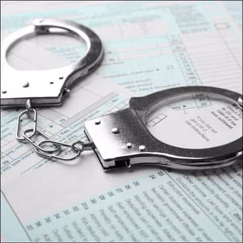 Handcuffs on tax forms