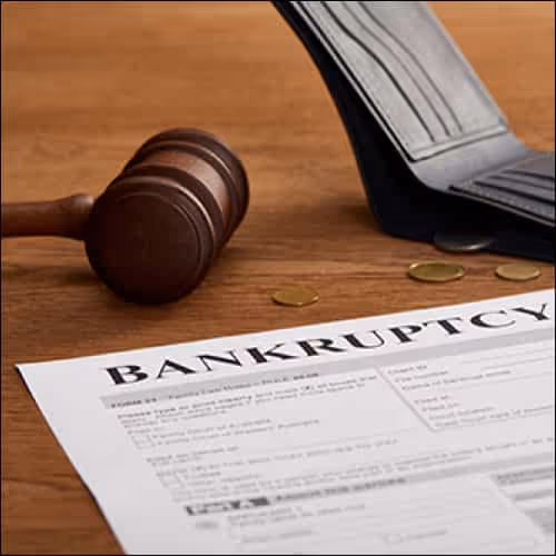 Bankruptcy Letter with Gavel