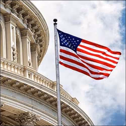 White House with US Flag