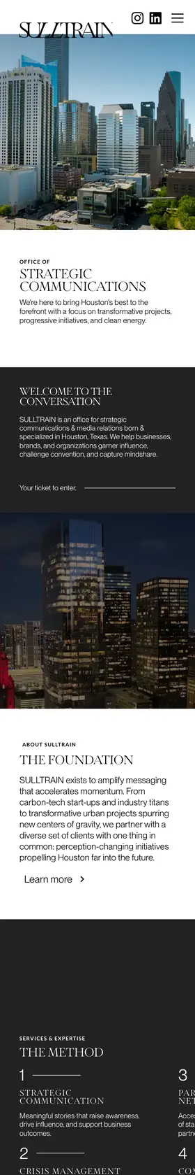 The SULLTRAIN website on a phone