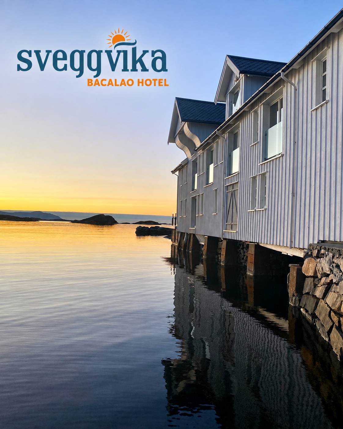 Sveggvika Bacalao Hotel ved sjøen på Averøy nær Atlanterhavsveien