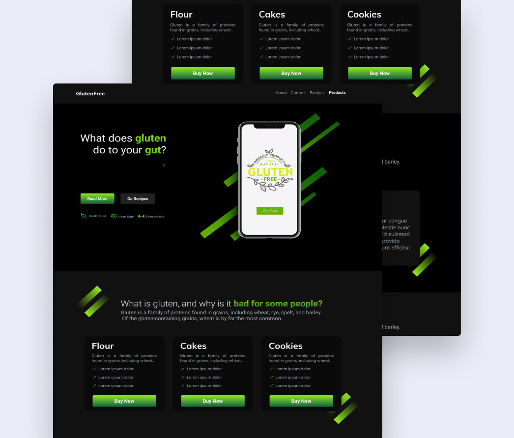 A mockup of a project