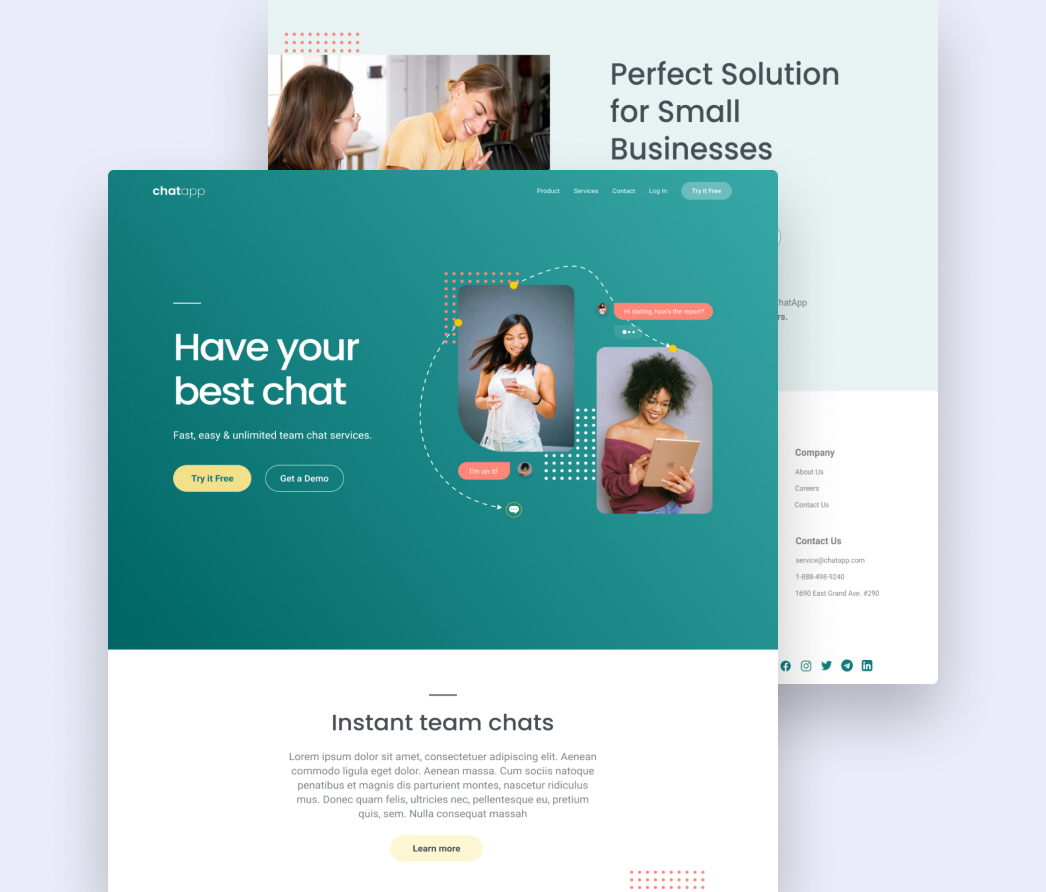 A mockup of a project