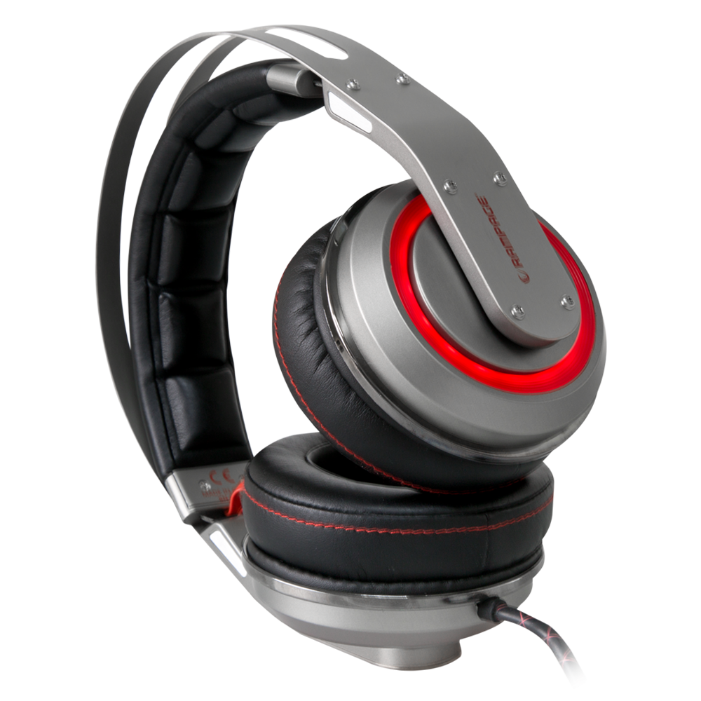 השתוללות הטובה ביותר SN-RW5 הידרה סילבר 7.1 בקרה מובנית אוזניות משחקי USB עם מערכת רטט עם חיבור מקוון.