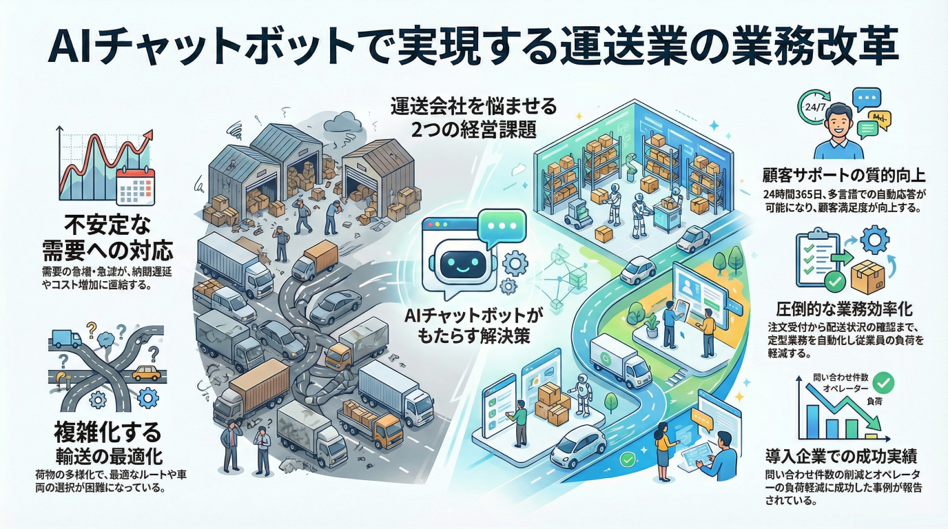 鳴り止まない電話を9割削減！運送会社が今すぐAIチャットボットを導入すべき3つの理由