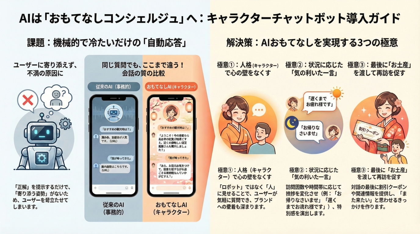 AIチャットボット×キャラクターで実現する、日本らしい「おもてなし」接客術