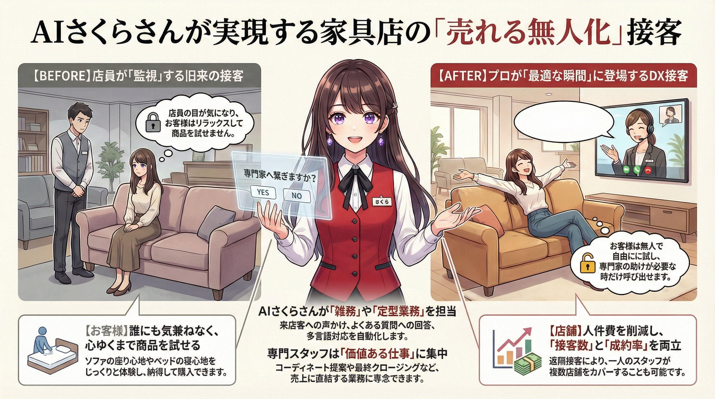 AIさくらさんによる「売れる無人化」