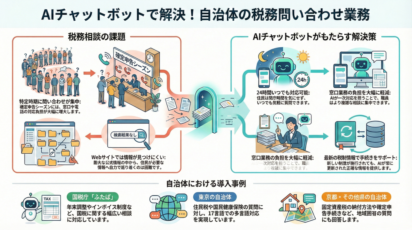 税務問い合わせ「50%削減」の皮算用と現実｜自治体・企業経理が陥るAI導入の「落とし穴」と解決策