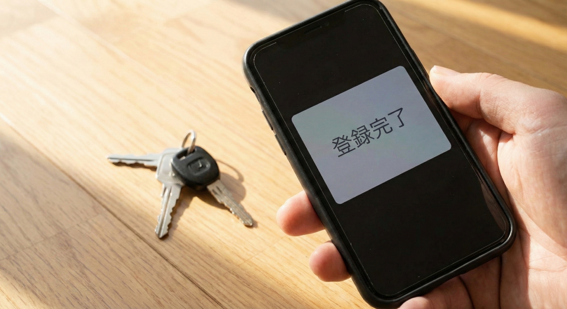 落とし物をスマホで撮影