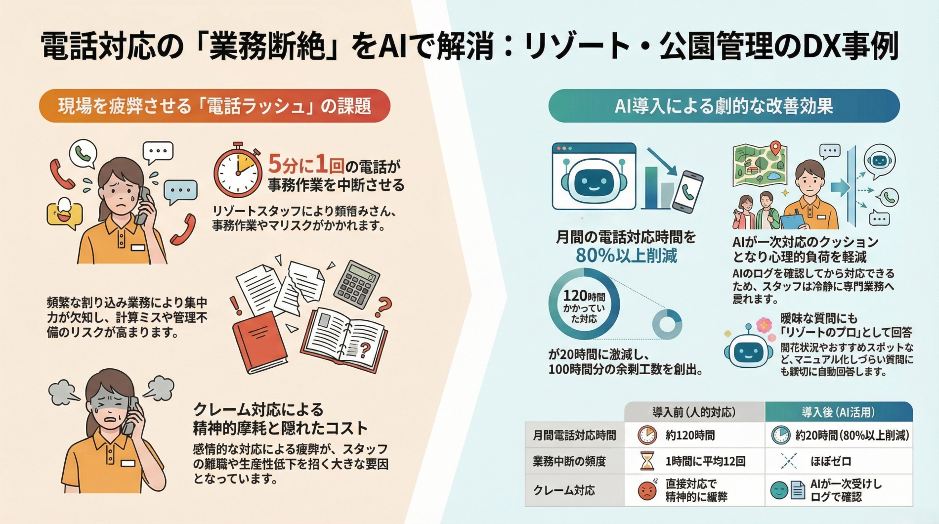 電話対応の「業務断絶」をAIで解消