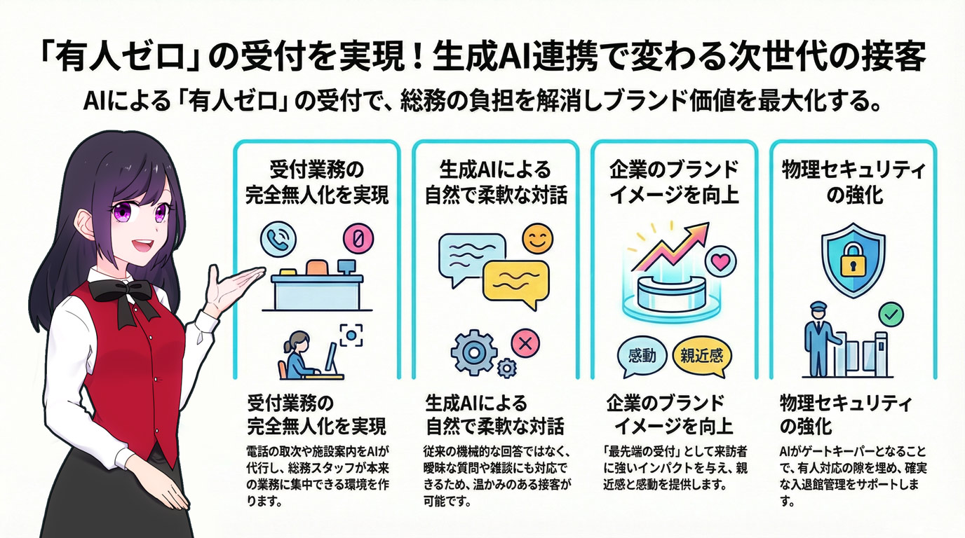 「有人ゼロ」の受付を実現!生成AI連携で変わる次世代の接客