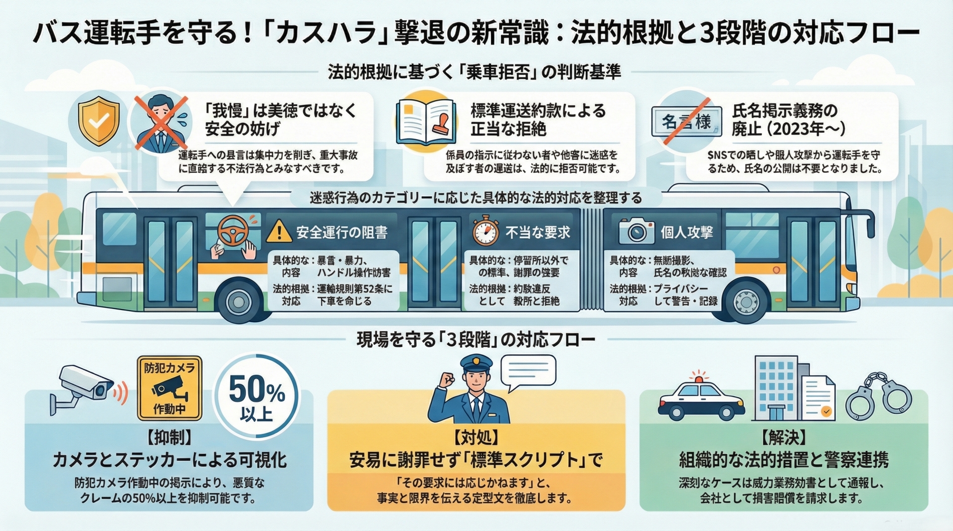 バス運転手を守る