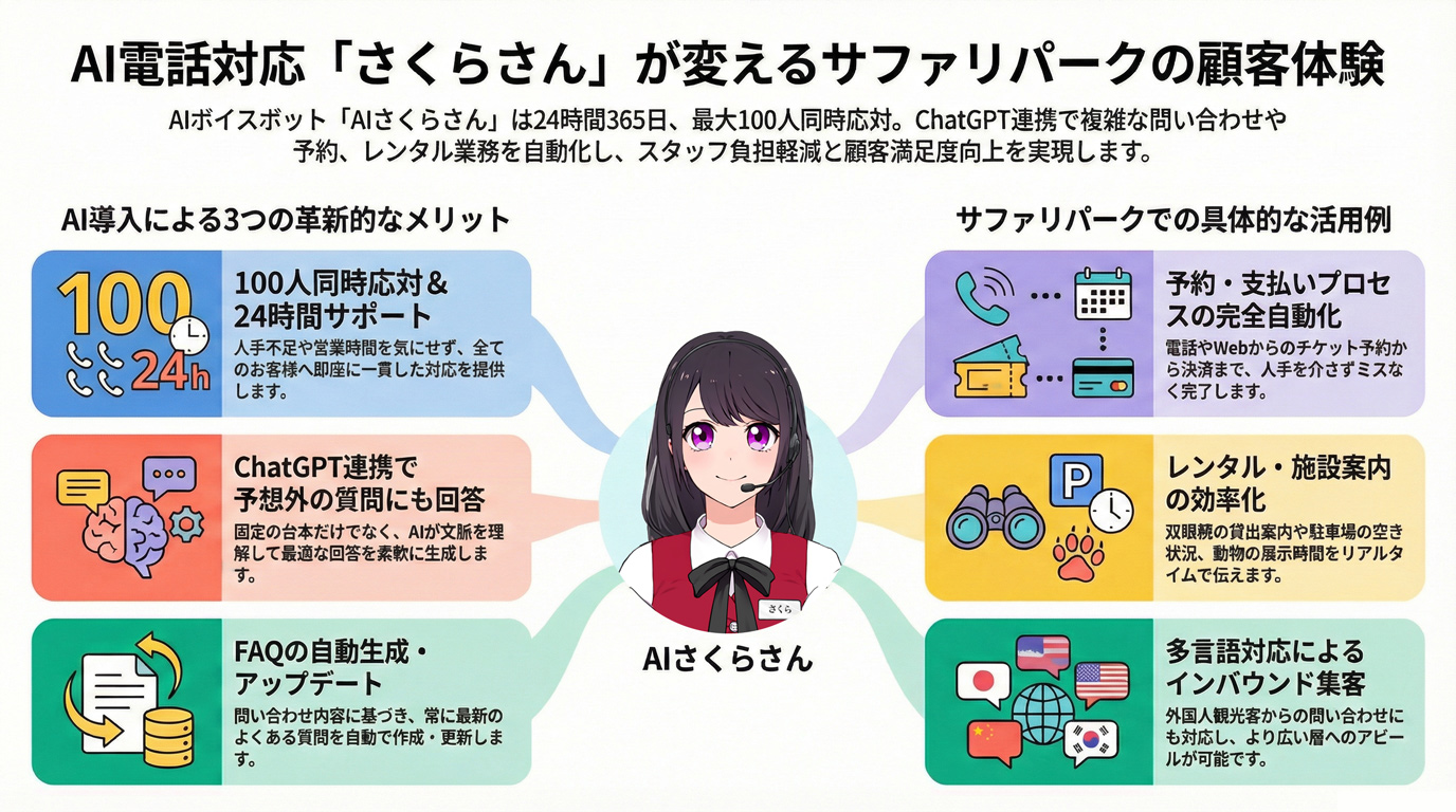 AI電話対応「さくらさん」が変えるサファリパークの顧客体験