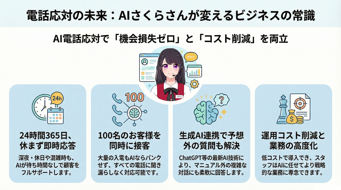電話応対の未来:AIさくらさんが変えるビジネスの常識