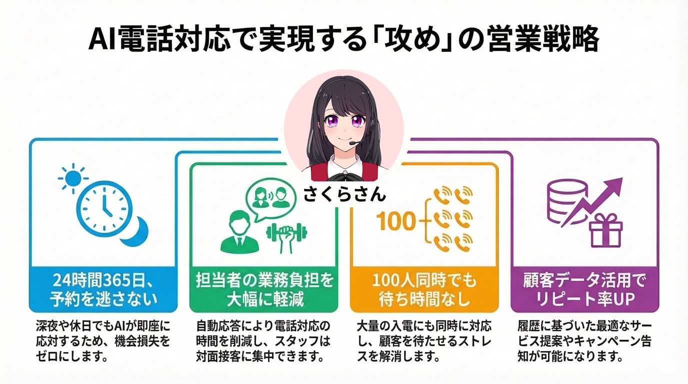 AI電話対応で実現する「攻め」の営業戦略