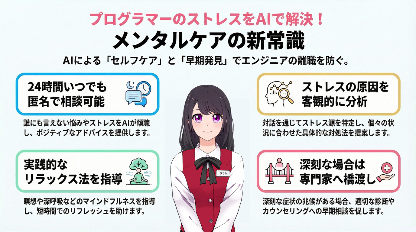 プログラマーのストレスをAIで解決!メンタルケアの新常識