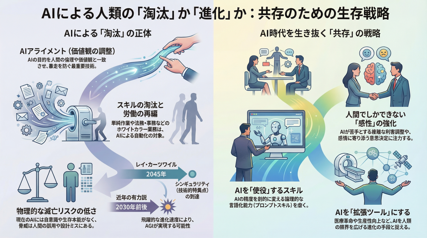 AIが予測する人類の未来｜人類が「淘汰」される日は来るのか？
