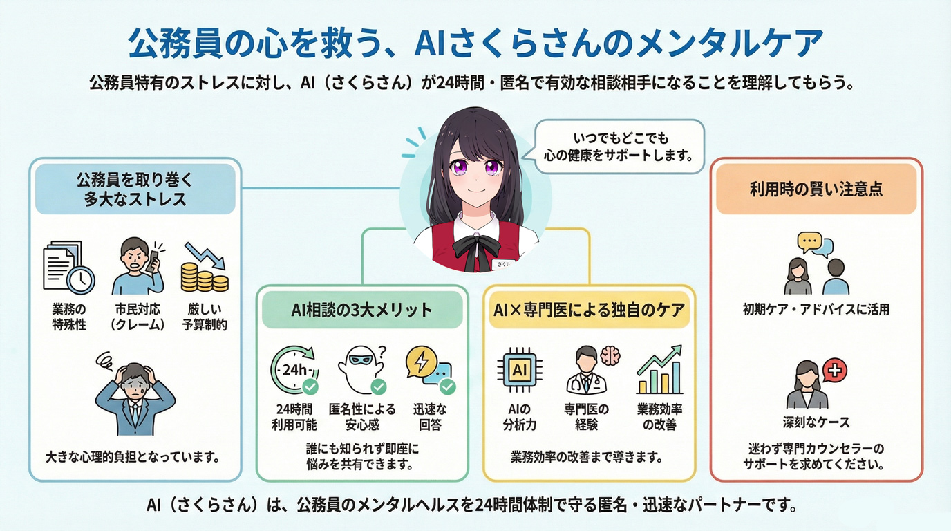 公務員の心を救う、AIさくらさんのメンタルケア