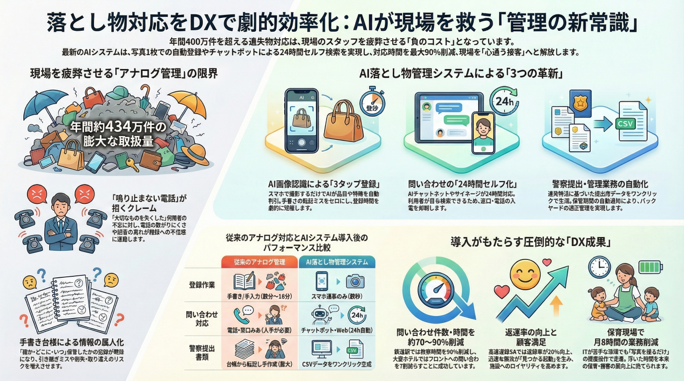 落とし物対応をDXで効率化｜検索システム導入による業務改善と顧客満足度の向上