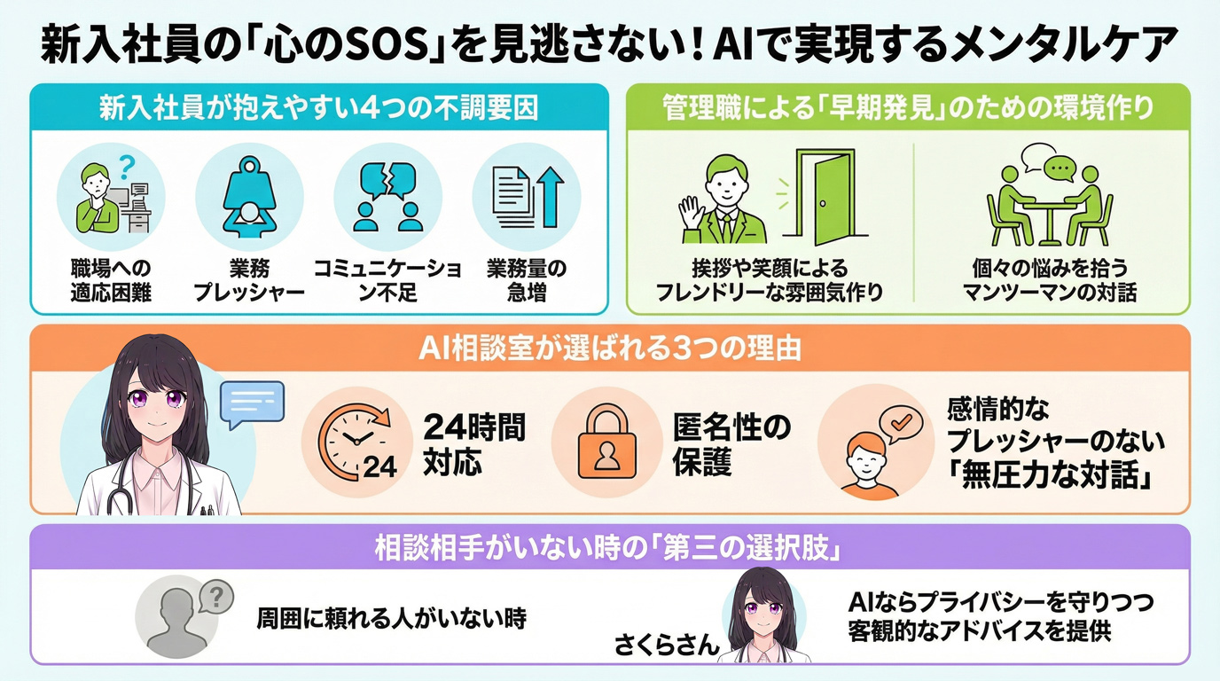 新入社員の「心のSOS」を見逃さない!AIで実現するメンタルケア
