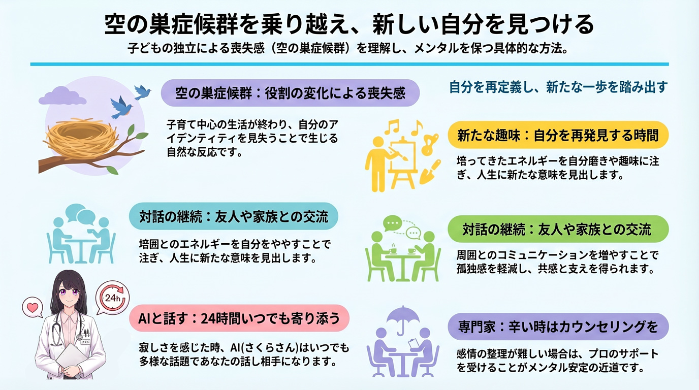 空の巣症候群を乗り越え、新しい自分を見つける