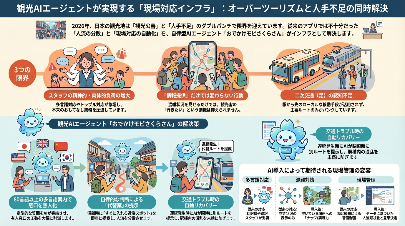 オーバーツーリズムと人手不足を同時に解決。観光AIエージェントが実現する“現場対応インフラ”とは？