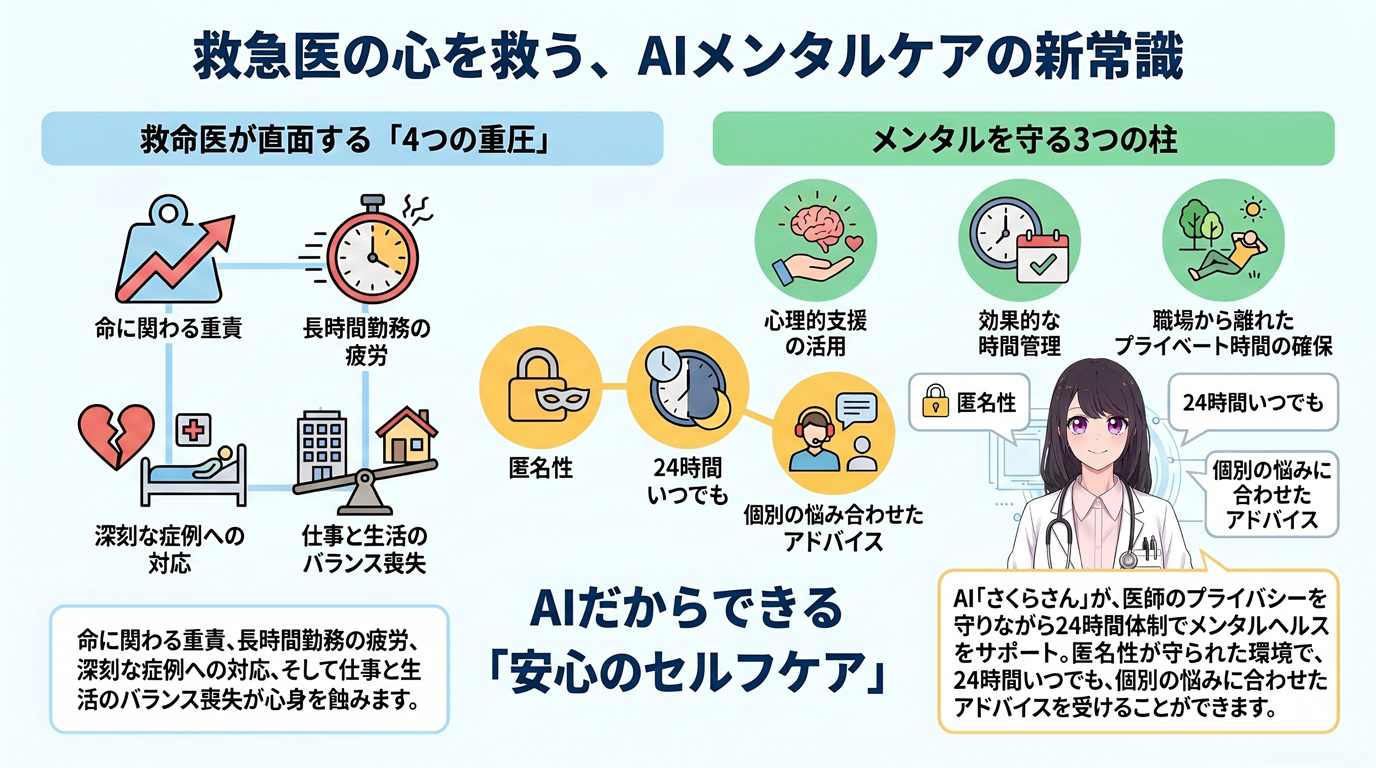 救急医の心を救う、AIメンタルケアの新常識