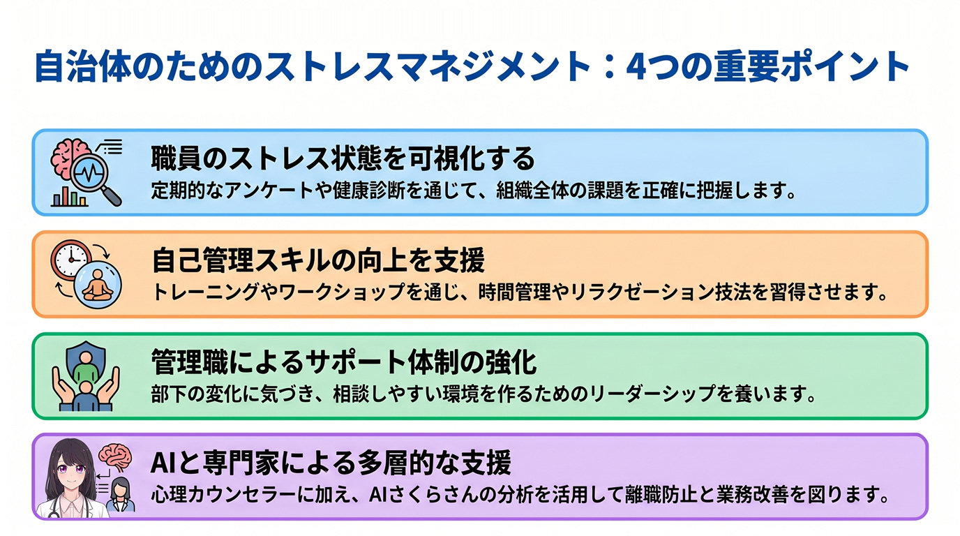 自治体のためのストレスマネジメント:4つの重要ポイント