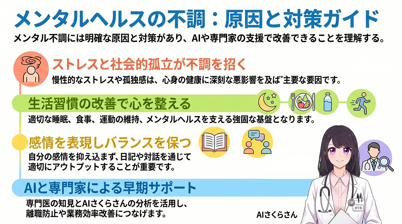 メンタルヘルスの不調:原因と対策ガイド