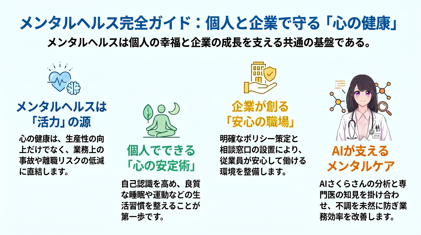 メンタルヘルス完全ガイド:個人と企業で守る「心の健康」