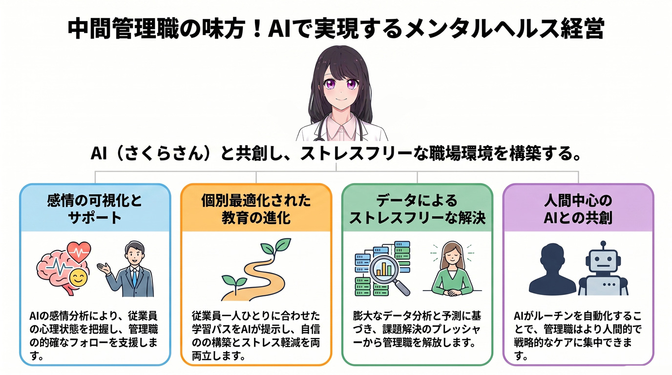 中間管理職の味方!AIで実現するメンタルヘルス経営