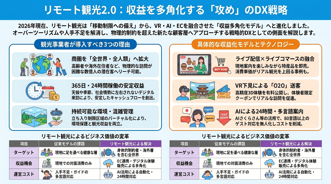 リモート観光の未来：旅行業界の新たな可能性と収益化のビジネスモデル