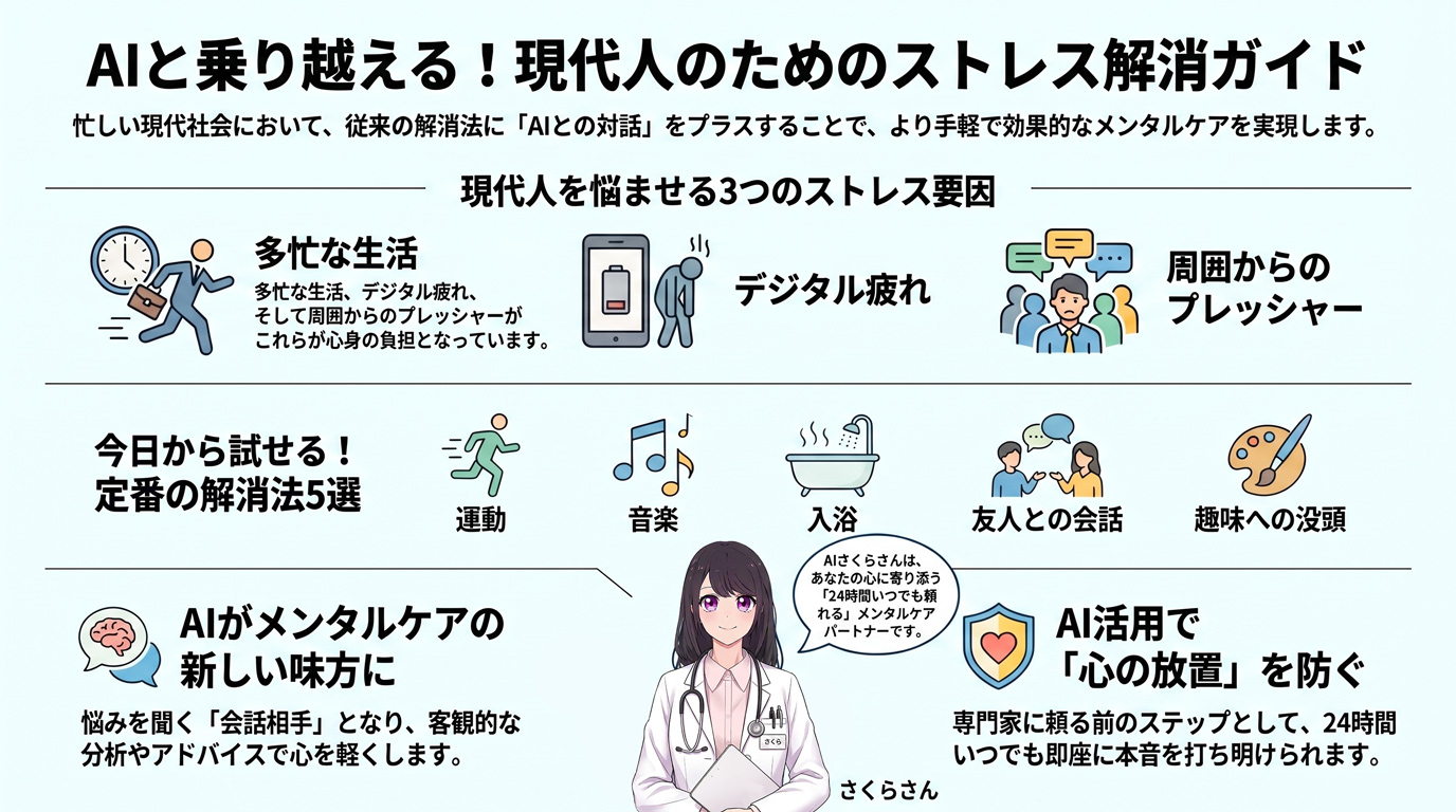 AIと乗り越える!現代人のためのストレス解消ガイド
