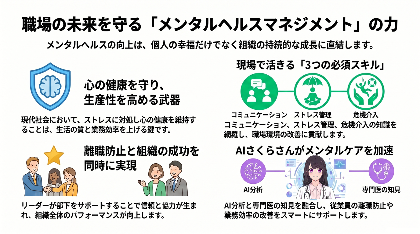 職場の未来を守る「メンタルヘルスマネジメント」の力