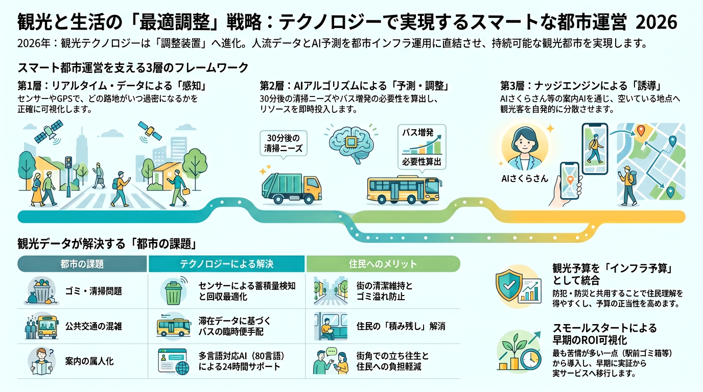 観光テクノロジーで実現するスマートな都市運営：観光と生活の「最適調整」戦略