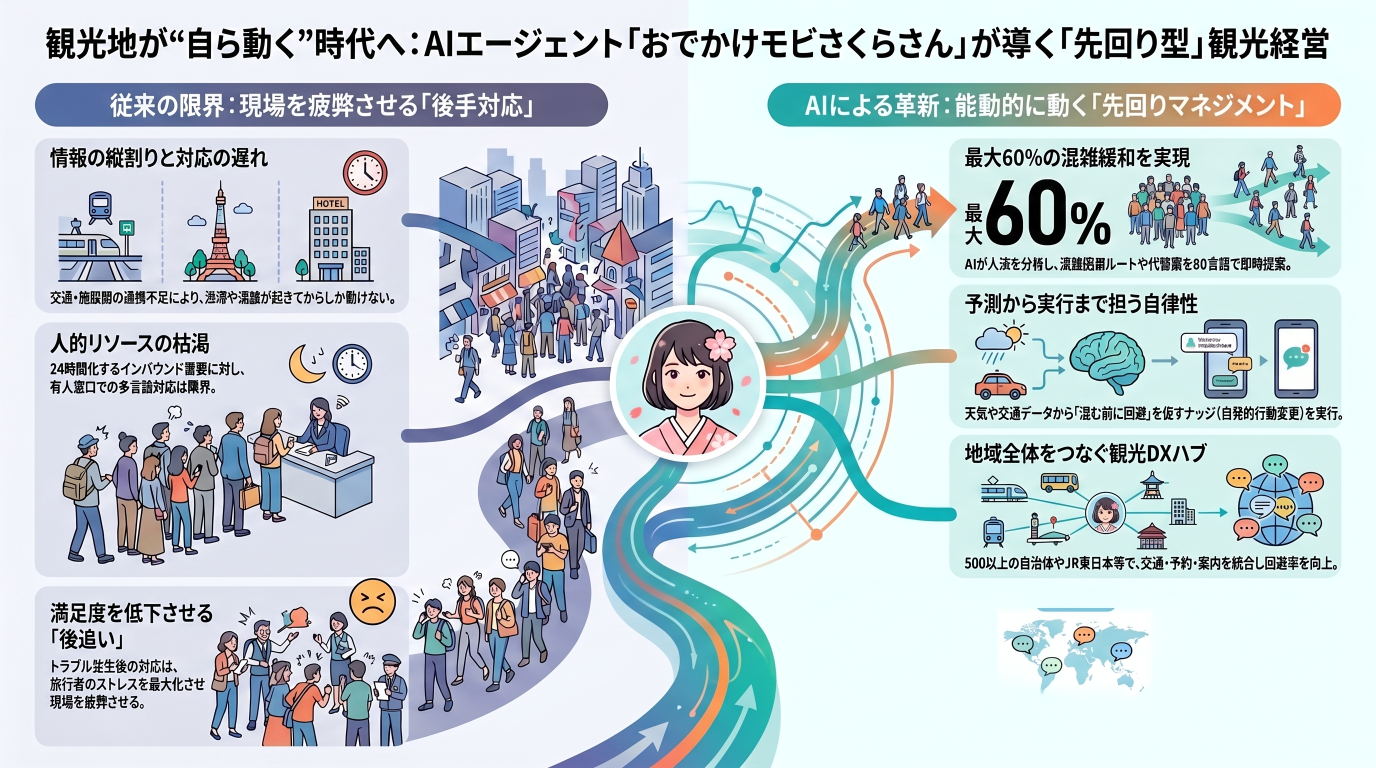 観光地が“自ら動く”時代へ：観光AIエージェント「モビさくらさん」が切り拓く未来