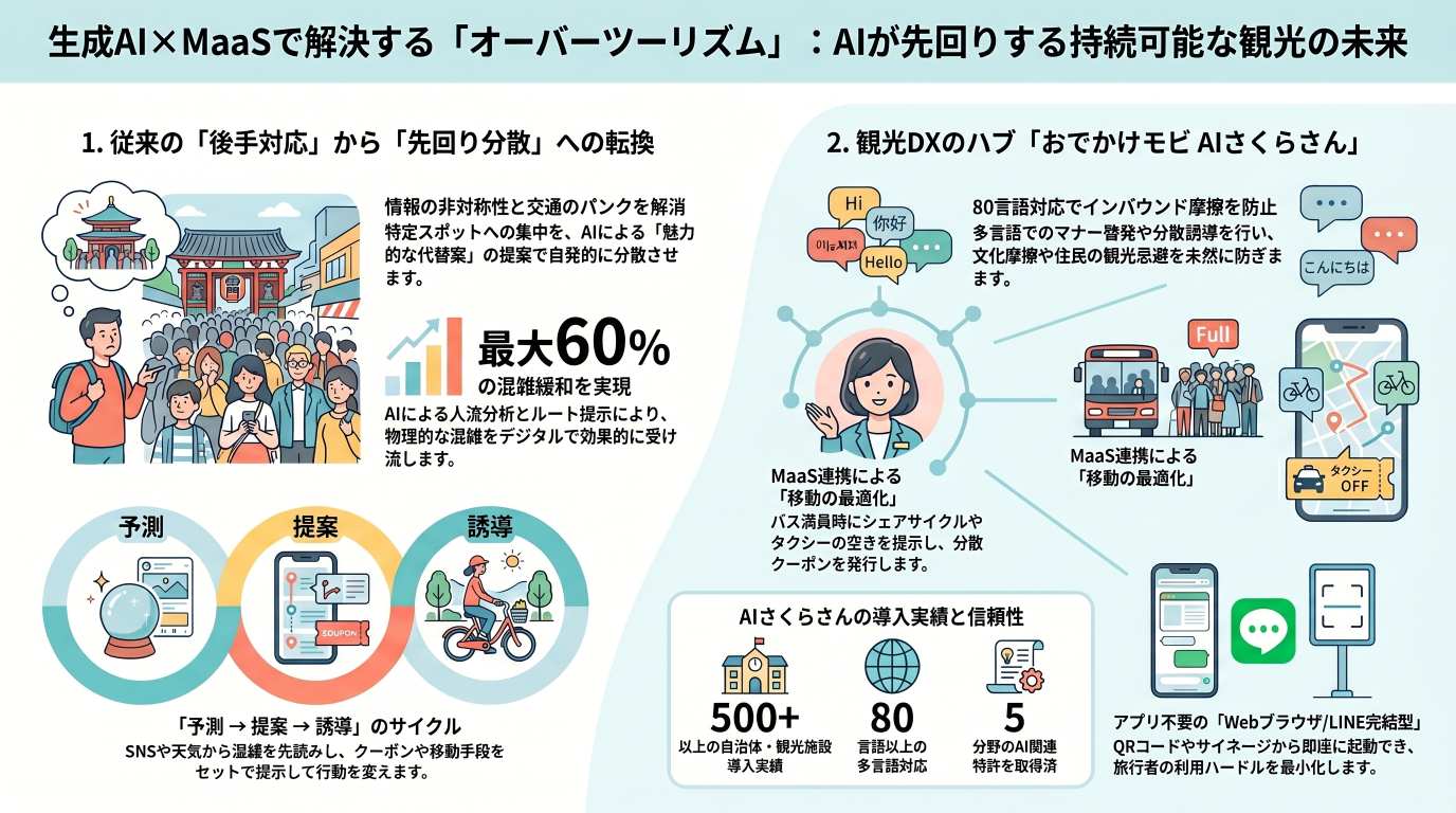 生成AIとMaaSで解決するオーバーツーリズムの課題 ─ AIが変える観光地の未来
