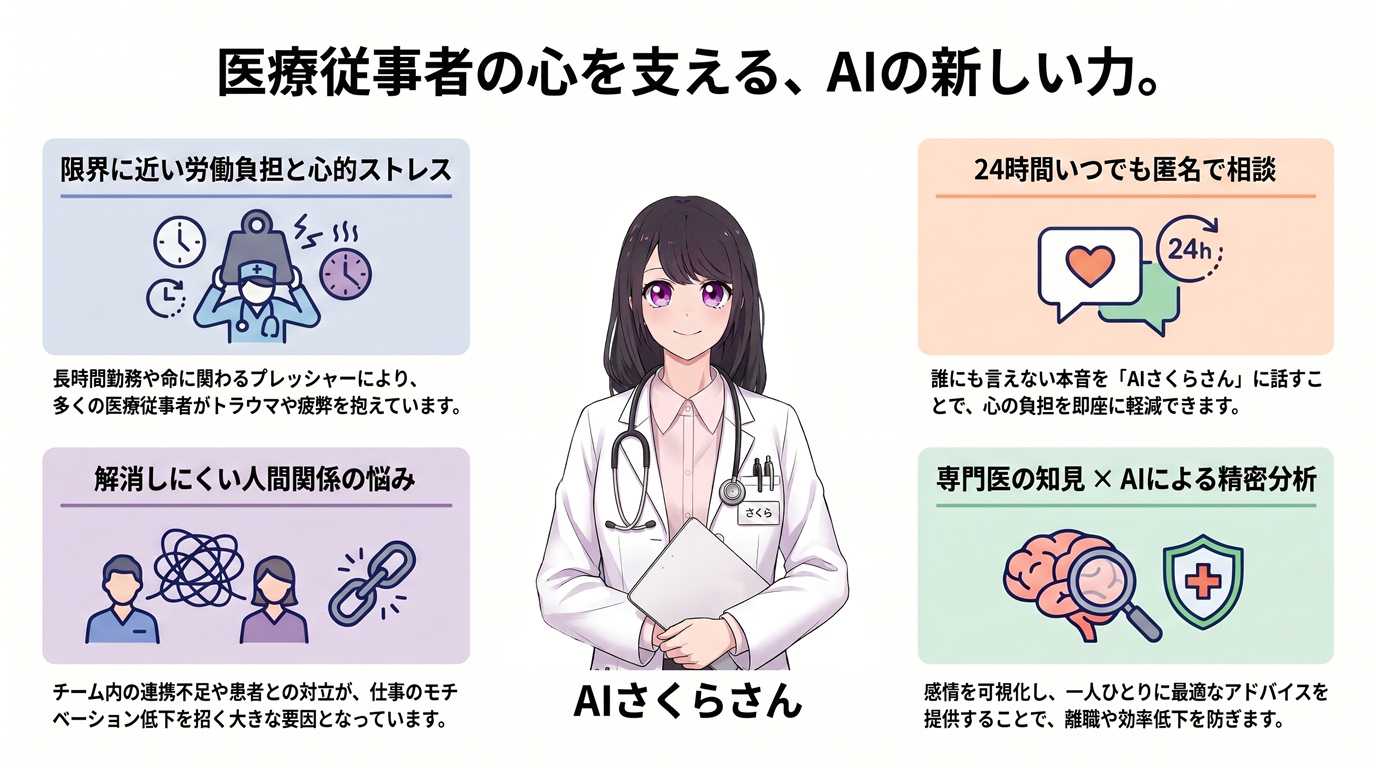 医療従事者の心を支える、AIの新しい力。