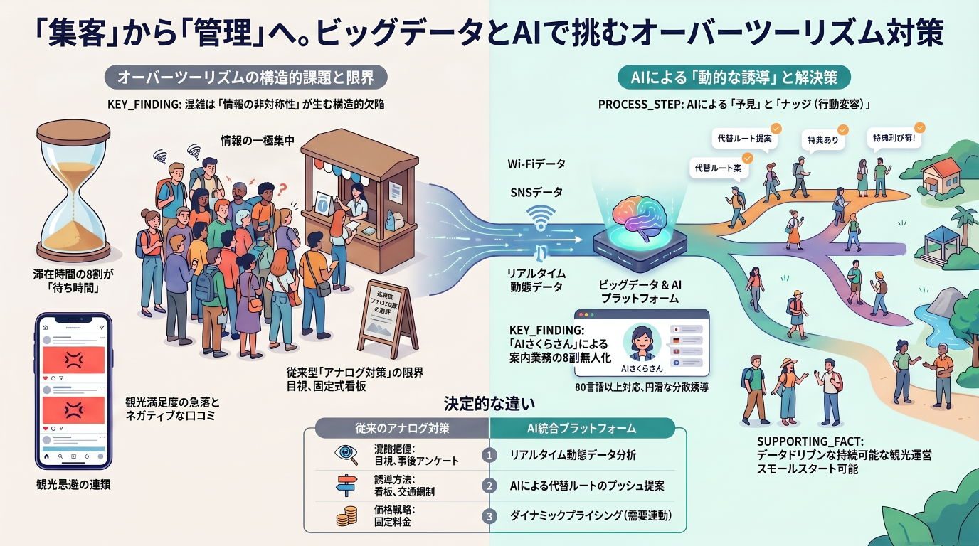 ビッグデータとAIが解決するオーバーツーリズム：自治体・DMOのための混雑緩和戦略