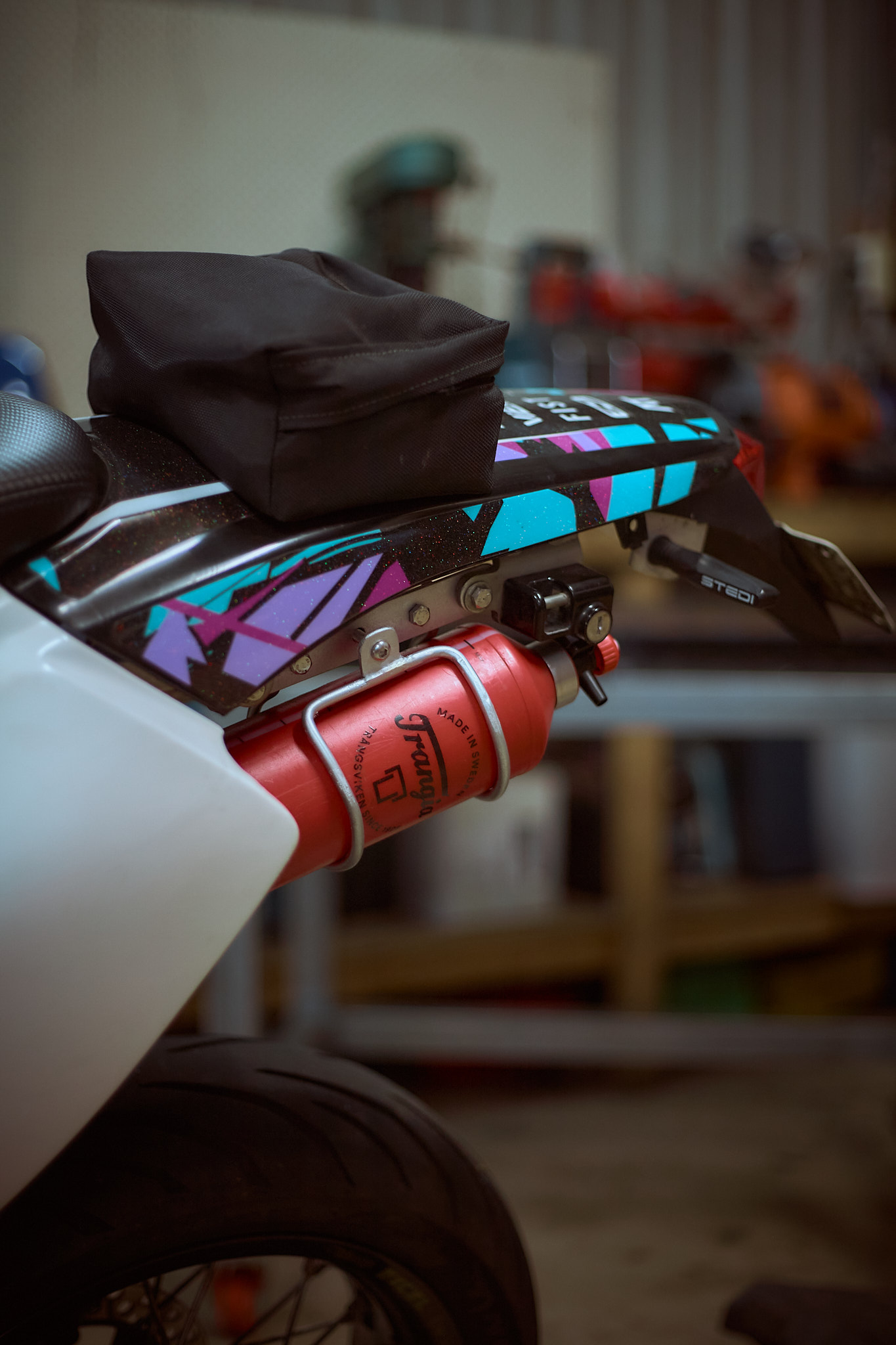 DRZ400 extra fuel tank and bracket