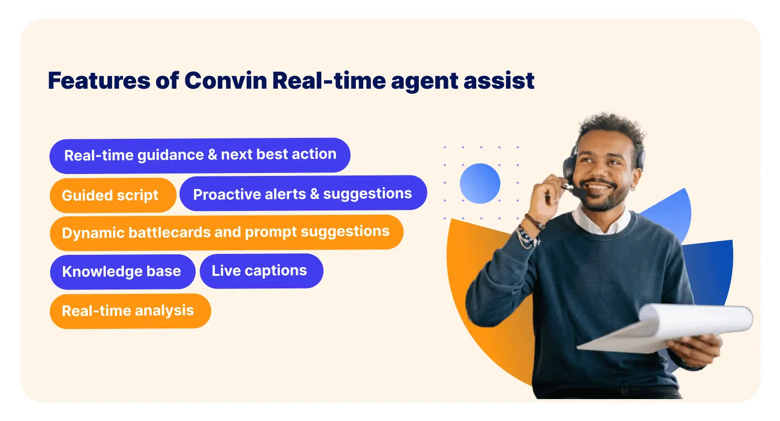 Real-time AI Agent Assist features from Convin